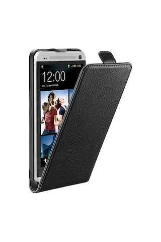 Cellular Line One İle Uyumlu Flap Essential Mıknatıslı Deri Kılıf Siyah Flapessenonebk