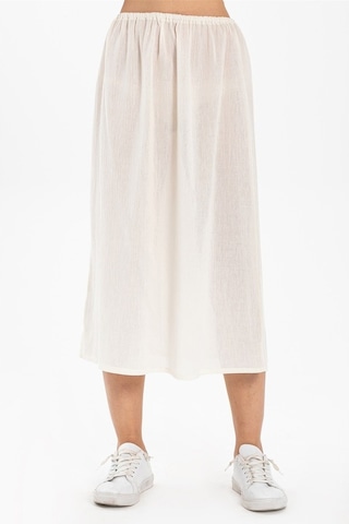 Jüpon Şile Bezi Pamuk Uzun Etek Astarı Tam Boy Jipon Krem Krm