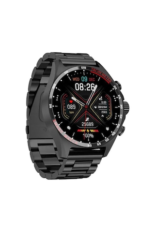 Rabbit Tech SK27 Business Metal - Deri - Silikon Kordonlu Akıllı Saat (İthalatçı Garantili)