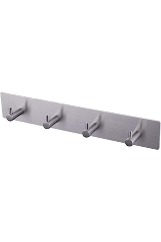 Deltahome Paslanmaz Çelik 4 Topuzlu Askı - Askılık Inox Metalik