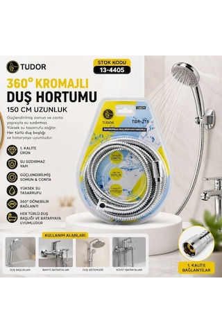Jenerik 150 Cm Metal Duş Hortumu 360 Döner Çok Renkli