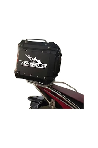Adventure Motosiklet Çanta Sticker 7x16 Cm 2 Adet Beyaz