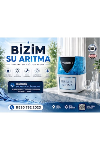 Yeni Nesil Su Arıtma Cihazı Türkeli 8 Litre Nsf Onaylı Pompasız -