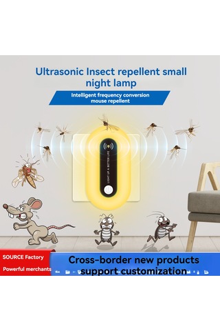 Yaozixa Ultrasonic Haşere Kovucu - Avrupa Standartı, 20-65khz Frekans, 15-50 Etki Alanı, Ce/fcc Onaylı, Çevre Dost Abs Malzeme Beyaz