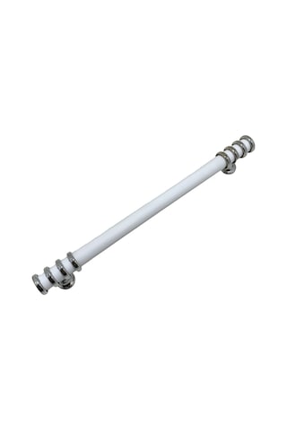 Detay Boru Beyaz Krom Dolap Kulpu Mobilya Ve Mutfak Dolap Kulpu Beyaz - Krom 160mm 2 Adet Beyaz Krom