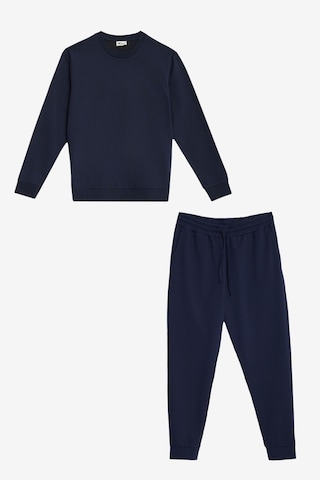 AC&Co / Altınyıldız Classics Erkek 2 İplik Pamuklu Standart Fit Normal Kesim Eşofman Takımı Paketi Lacivert