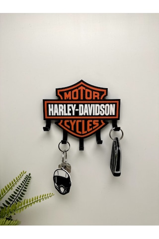3d Baskı Dekoratif Harley-davıdson Model Motorcu Anahtar Askılığı Siyah