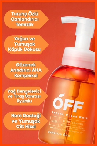 Cosmetex Roland Kankitsu Ohji Off Narenciye Özlü Yüz Temizleme Köpüğü
