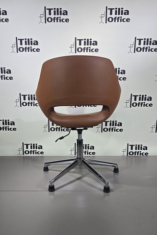 Monaco Çalışma Kesim Koltuğu Konik Sabit Ayak Kahverengi