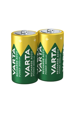 Varta Hr14 3000mah C Orta Boy 1.2 Volt Ni-mh Şarjlı Pil 2li Paket Şarj Edilebilir