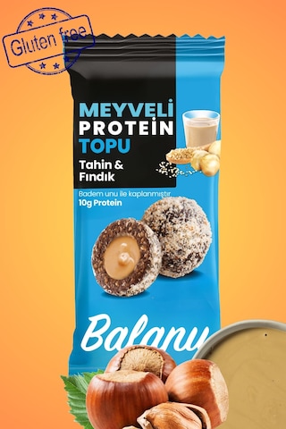 Meyveli Tahinli & Fındıklı Protein Topları 55gr X3 Adet