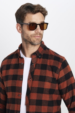 Tudors Erkek Slim Fit Dar Kesim Oduncu Düğmeli Yaka Kareli Kışlık Gömlek-32269 Çok Renkli