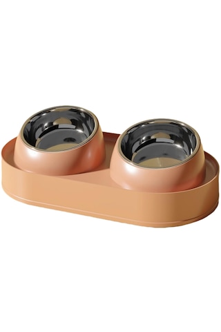 Homyl Çift Su Ve Mama Kaseleri, Köpek Yemekleri Pet Paslanmaz