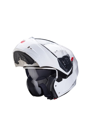 Caberg Duke X Metal Çene Açılır Kask Beyaz + Pinlock