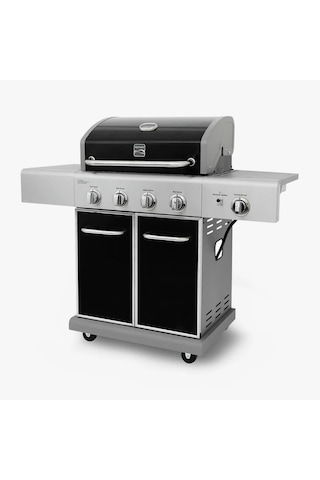 Kenmore Gazlı Barbekü 4 Ocaklı Siyah - Metal Siyah Çelik