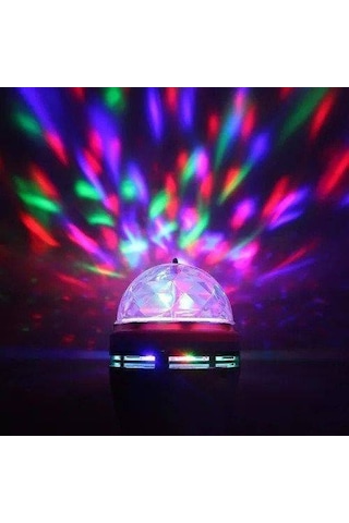 E27 Duylu Rgb Disko Topu Rengarenk Işık Parti Disco Lambası Renk