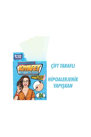 Boss Tape Kıyafet Sabitleme Dekolte Kapama ve Vücut Bandı Biyouyumluluk Sertifikalı