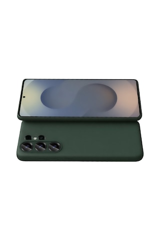 Samsung Galaxy S26 Ultra Uyumlu Kılıf Esnek Premium Yumuşak Silikon Telefon Kılıfı Kapak Koyu Yeşil