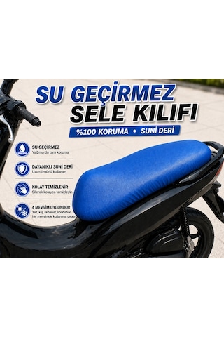 Motoran Wind 125 Motosiklet Sele Kılıfı Su Geçirmez Sele Koruma Mavi