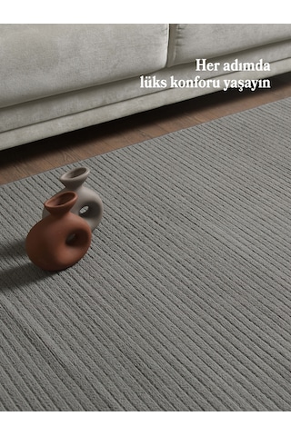 Modern Halı Özel Kesim Halı Kolay Temizlenebilir Halı Salon Halısı Mutfak Halısı Yolluk Gri Halı Gri