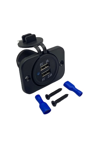 5V Telefon Şarj Cihazı 1 A/2.1 A 2 X Usb Kapaklı Marin N11.911