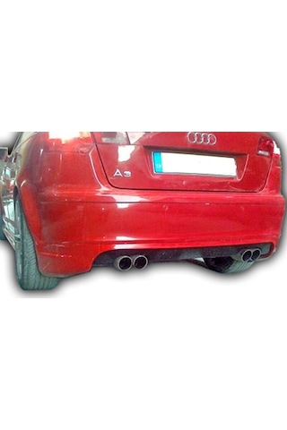 Audi A3 2009 - 2012 Uyumlu Yedek Parça Arka Tampon Ek Boyasız Fib