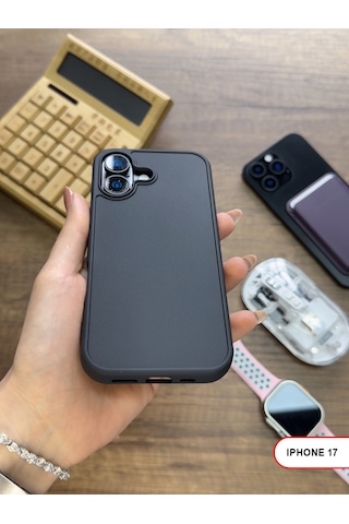 Apple iPhone 17 Uyumlu Kamera Korumalı Darbeye Dayanıklı Renk Atmayan Keep Silikon Kılıf Siyah