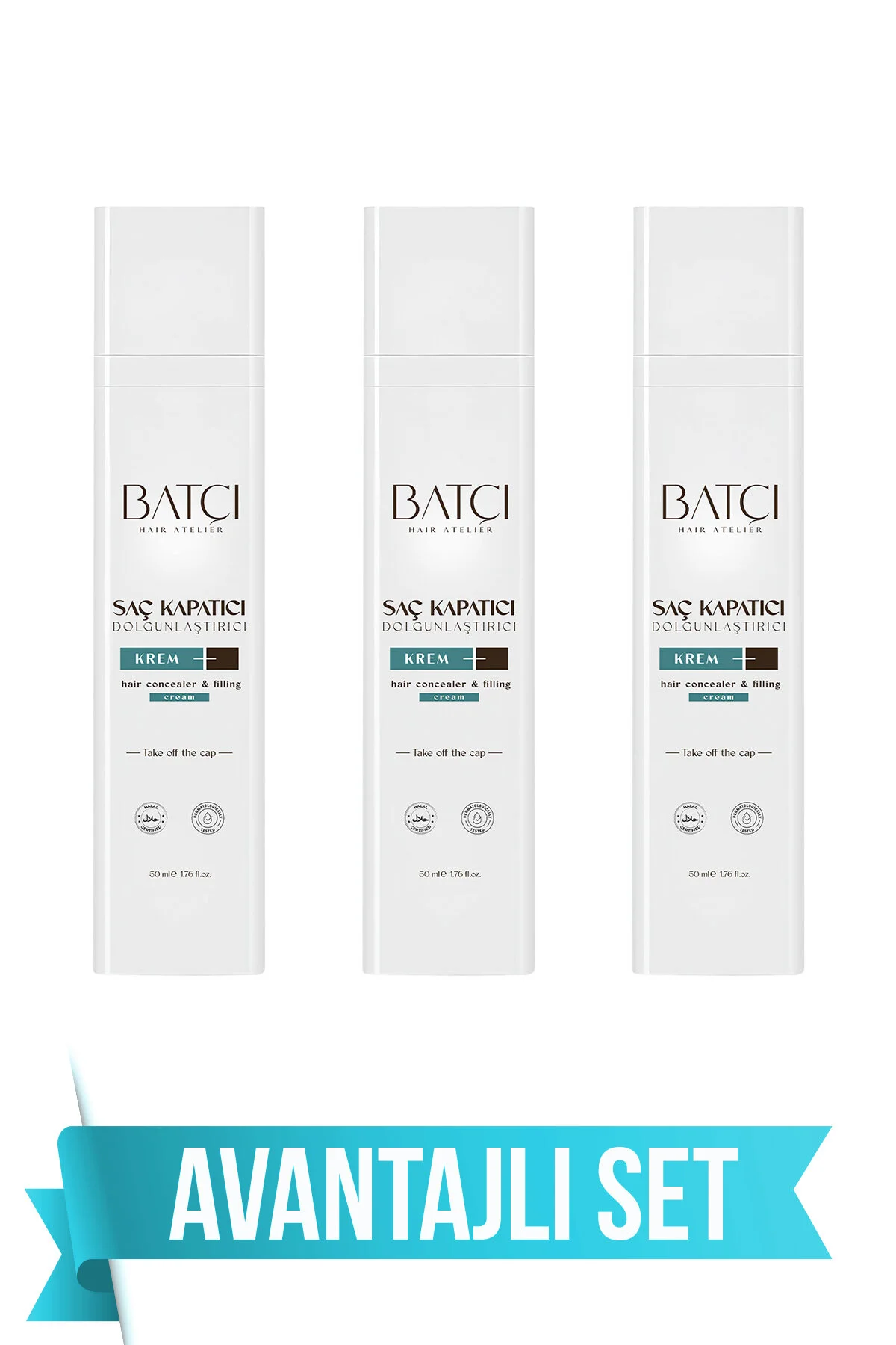 Saç Kapatıcı Dolgunlaştırıcı Sıvı Krem 50 Ml 3 Adet 1 Adet Tarak Hediyeli