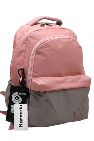 2200 Hafif Kullanışlı Okul Sırt Çantası Unisex Okul Çantası Vizon - 124-Pembe