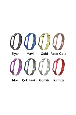 Xiaomi Mi Band 5 Metal Kayış Kordon Kopçalı Milano Loop (313631229)
