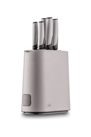 Jumbo Smart Grey Standlı 5'li Bıçak Seti Gri