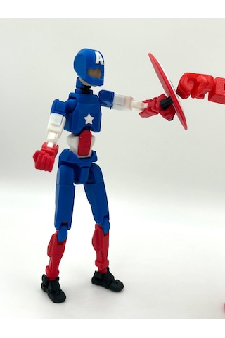 Dummy Captain America Eklemleri Hareketli 14 Cm Mini Figür Kaptan Amerika
