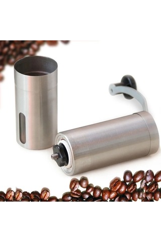 Trendooze Geçitli Paslanmaz Çelik Manuel Kahve Öğütücü El Kranklı Bordo Taşınabilir Bordo