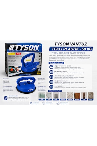 Tekli Plastik Cam Vantuzu Cam/ayna/çelik/fayans/seramik 50 Kg Kod :tys9460 Mavi