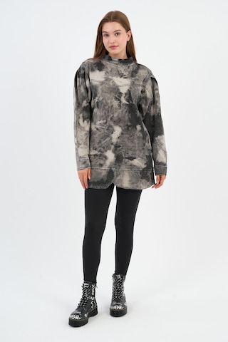 Özel Koleksiyon Oversize Denim Elbise 5020 Gri