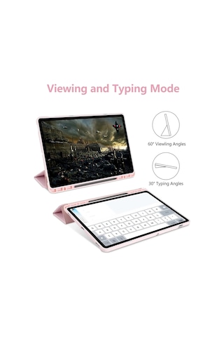 Samsung Galaxy Uyumlu Tab S10 Fe+ Plus 13.1inç Kılıf Kalem Bölmeli Smart Case X620 X626 Kapaklı Kılıf