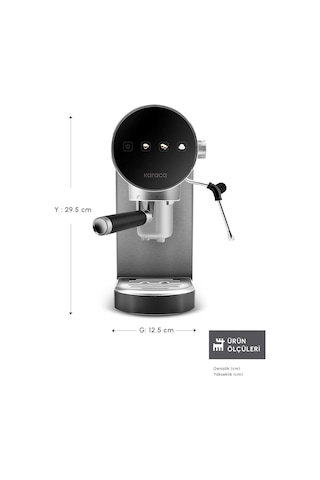 Karaca Coffee Art Dijital 20 Bar Öğütülmüş Espresso, Cappuccino ve Kapsül Kahve Makinesi