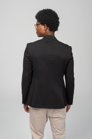 Cekmon Erkek Çift Yönlü Açılır Fermuarlı Rahat Ceket Beyaz