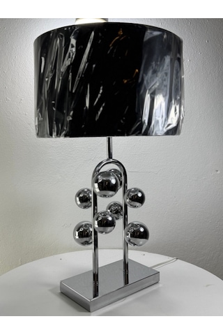 Vitale Metal Ayaklı Masa Lambası Beyaz Ay.vtl-0044 Gümüş - Siyah