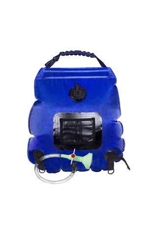 Suofeng 20l Pvc Güneş Isıtmalı Dışarıdaki Duş Çantası, Sıcaklık Gösterici İle Kamp Ve野营 İçin Taşınabilir, Mavi At6628 Mavi