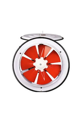 Dündar 24 cm K 25 55 watt 800 m3/h 1375 DD 220/230 volt Monofaze Ev Pencere Tipi Kapaklı Aksiyal Fan Aspiratör