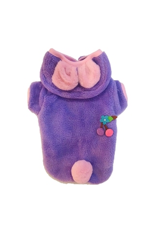 Gedyco Lilac Premium Peluş Orta Irk Köpek Sweatshirt