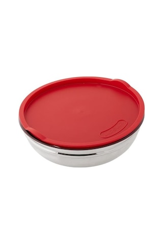Emsan Damla Paslanmaz Çelik Saklama Kabı Kırmızı 20 Cm