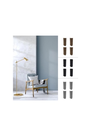 24 Adet Örme Sandalye Ayağı Çorapları Mobilya Masa Ayakları Gri Diğer