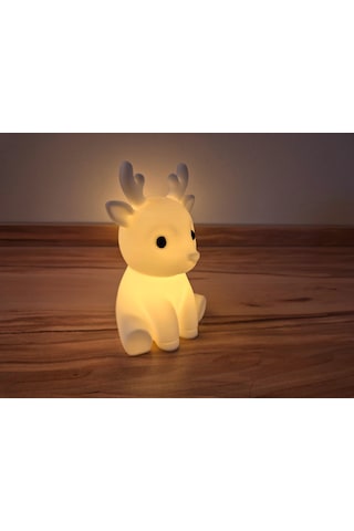 Buradabulabilirsin Sevimli Ren Geyiği Tealight Mumluk Yılbaşı Dekoratif Mum Tutucu Bbz Çok Renkli