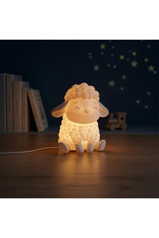 Fibrika Store Lumisheep Dekoratif Çocuk Odası Ve Bebek Gece Lambası Beyaz