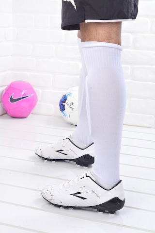 Lig Meteor Erkek Krampon Çim Saha Futbol Ayakkabısı Beyaz  (408093533) Beyaz