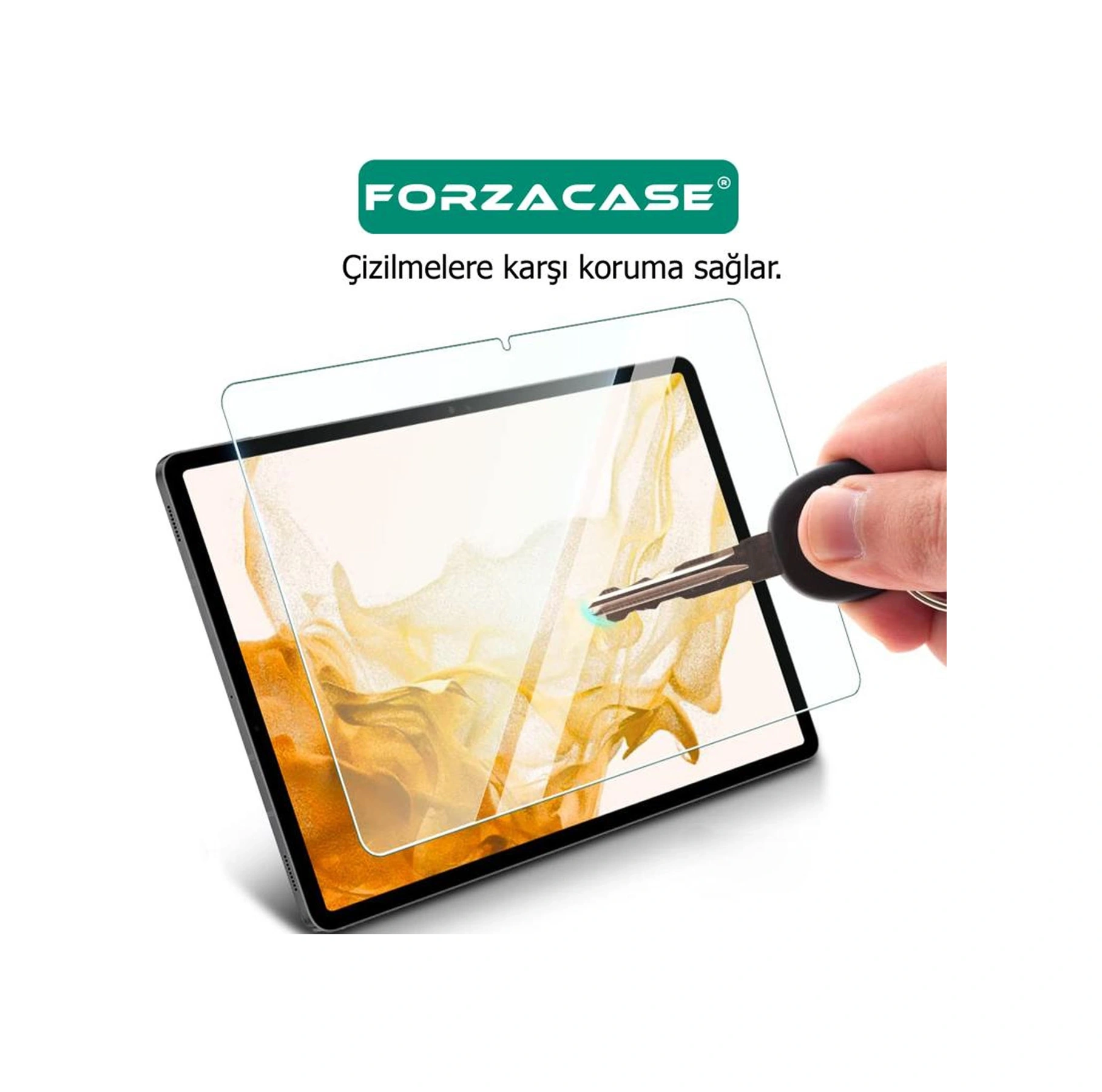 Forzacase Samsung Galaxy Tab S11 11 İnç X730 İle Uyumlu Temperli Kırılmaz Cam Ekran Koruyucu - Fc021