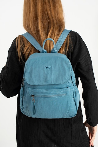 Yumuşak Dokulu Ultra Hafif, Esnek Ve Su Geçirmez Polyamid Kumaş Sırt Çantası Mavi Model: 571-13-14b MAvi