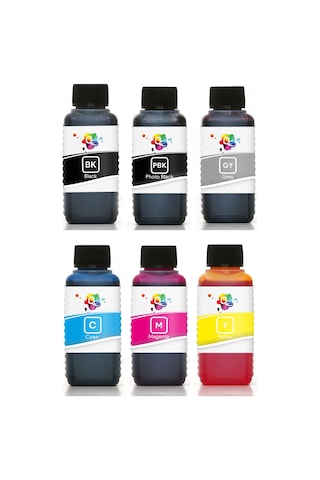 QC Epson EcoTank ET-8550 Uyumlu Yazıcı Mürekkep Seti 100ml 6 Renk QC Epson EcoTank ET-8550 Uyumlu Yazıcı Mürekkep Seti 100ml 6 Renk
